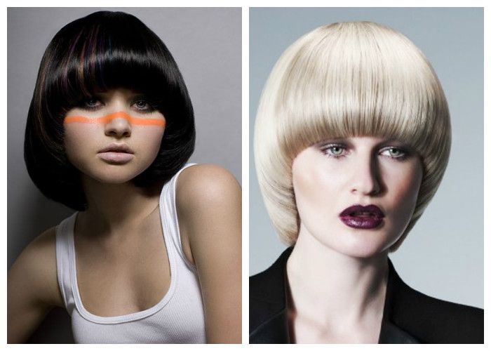 Стрижки для полных женщин с асимметричным пробором, фото