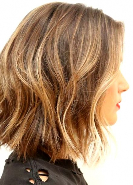 Боб до плеч: как выбрать длину и цвет. Более 100 фото