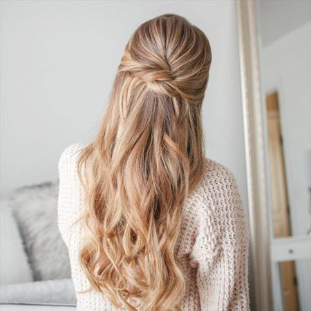 Простая новогодняя прическа своими руками