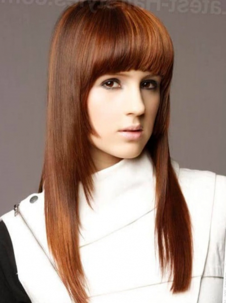 Прически с челкой на средние и короткие волосы - Фото