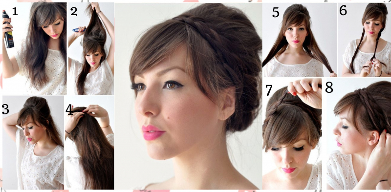 Прически с челкой на средние и короткие волосы - Фото