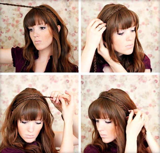 Прически с челкой на средние и короткие волосы - Фото