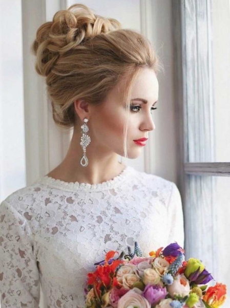 Свадебные прически на длинные, короткие и средние волосы 2022