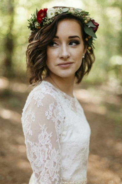 Свадебные прически на длинные, короткие и средние волосы 2022